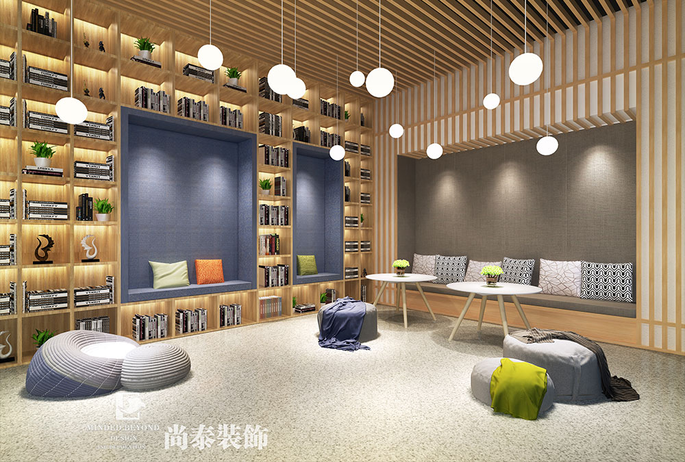 深圳前?；鹦℃?zhèn)金融科技公司辦公室設計效果圖 