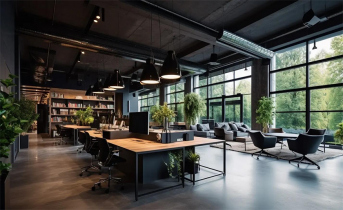 超1000平工業(yè)風辦公室裝修設(shè)計方案